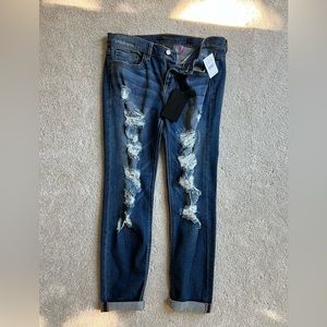 SP Black Label Boyfriend frayed denim blue jeans size 30 BNWT